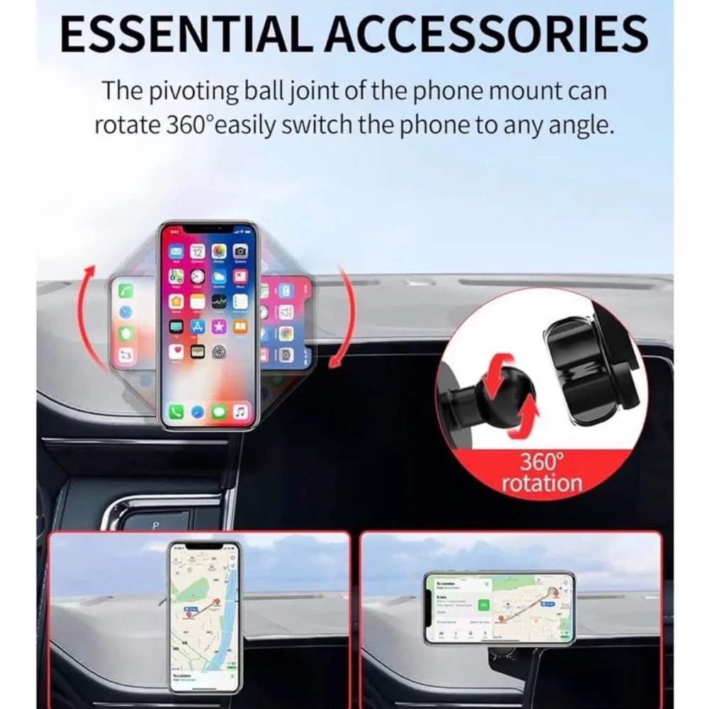 Black Car Phone Holder for Chevrolet Suburban/Tahoe and GMC Yukon